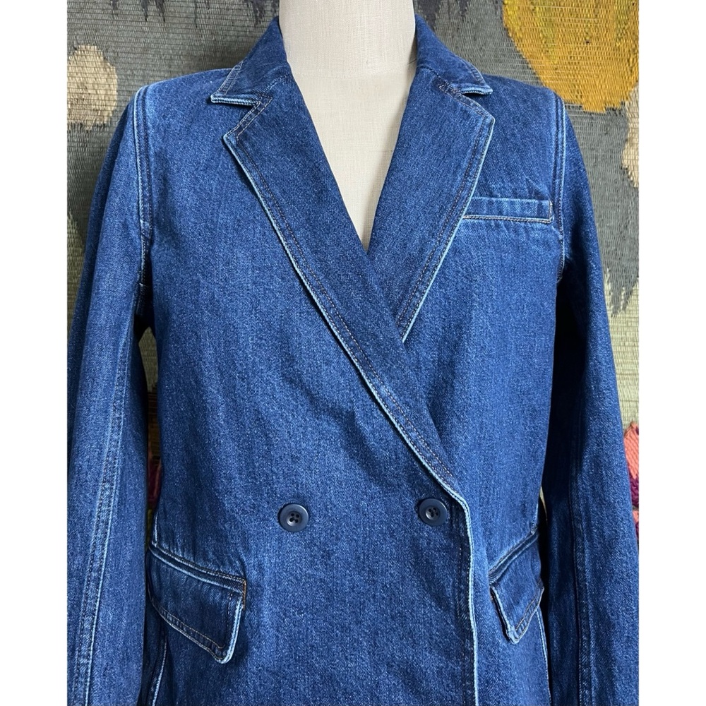 Madewell Denim Blazer Jacket M - Picture 3 of 16